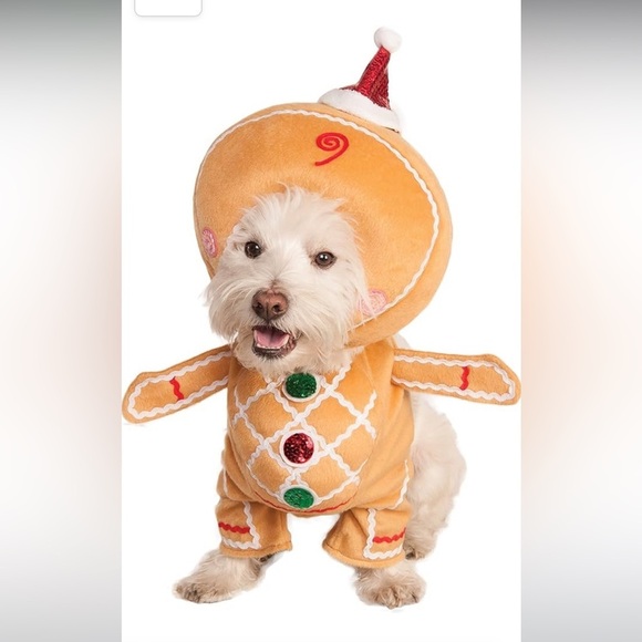 Gingerbread Man Dog Costume - Picture 1 of 11